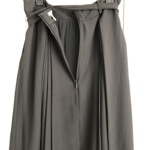 H&M Women's Zip Back Casual Solid Knee-Length Skirt Black Size 12 %% - Picture 9 of 11